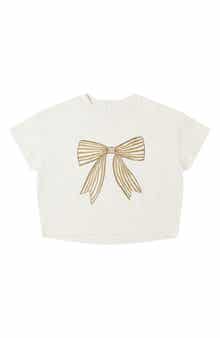 Bow Print Boxy T-Shirt
