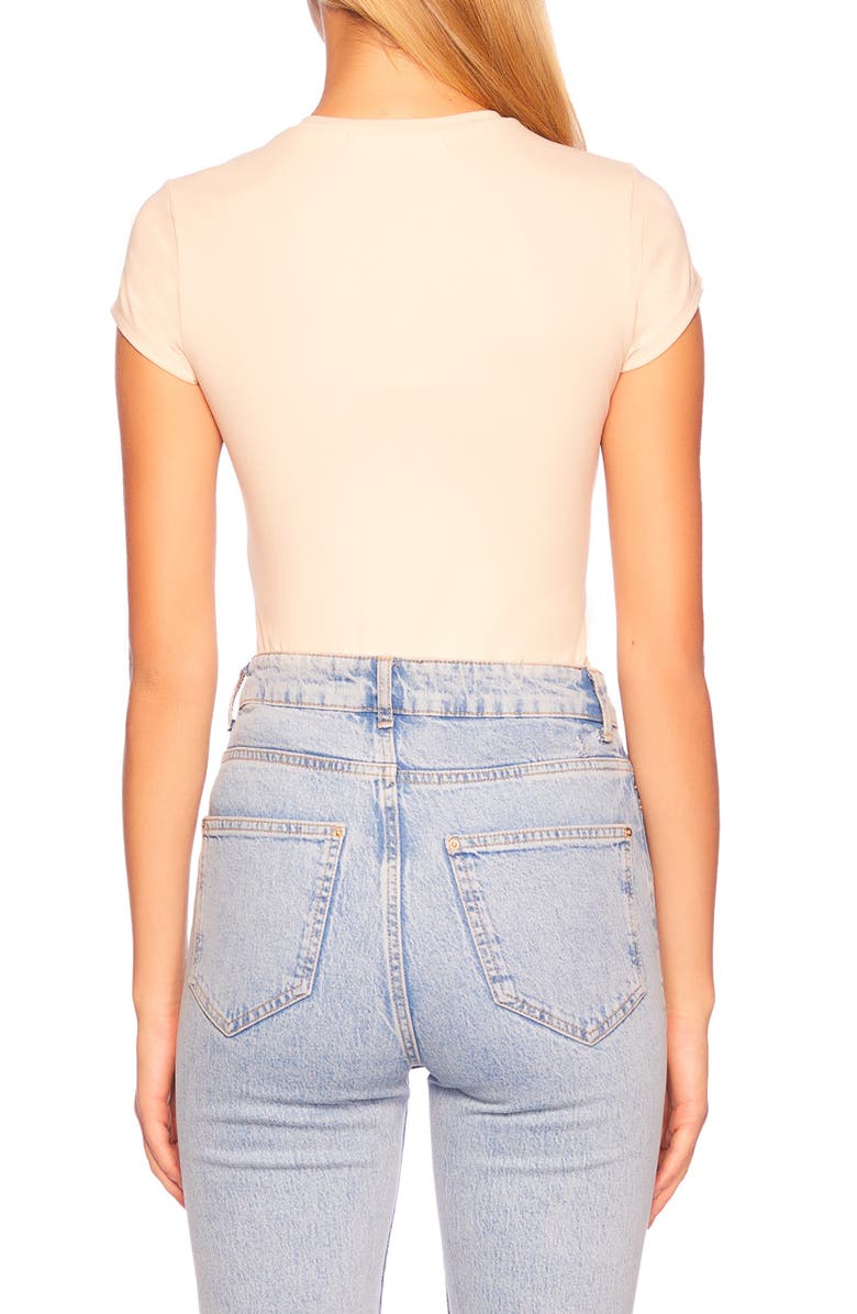 Susana Monaco Cap Sleeve T-Shirt, Alternate, color, Blanched Almond