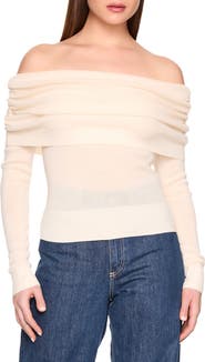 Susana Monaco Off the Shoulder Merino Wool Sweater