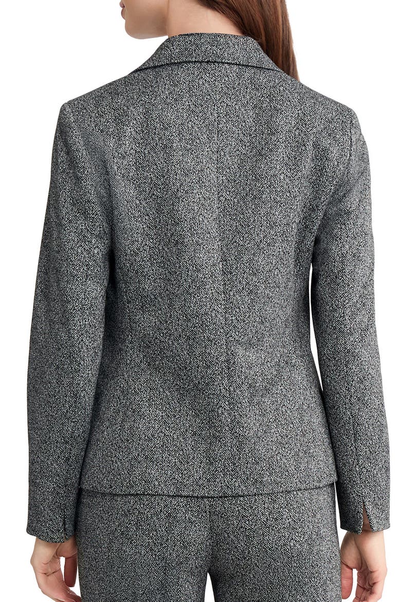 One-Button Blazer, Alternate, color, BLACK MULTI