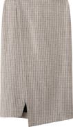 MANGO Check Faux Wrap Midi Skirt