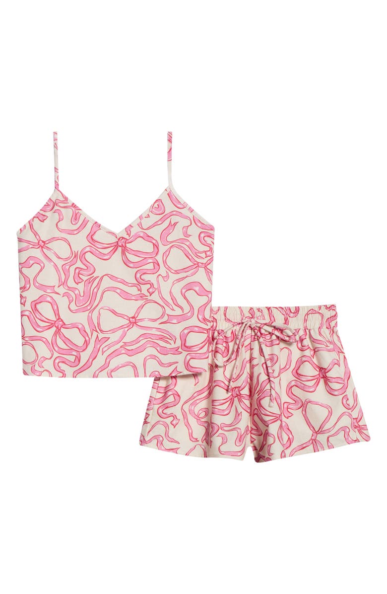 KILO BRAVA Print Cotton Short Pajamas, Alternate, color, Dancing Bows