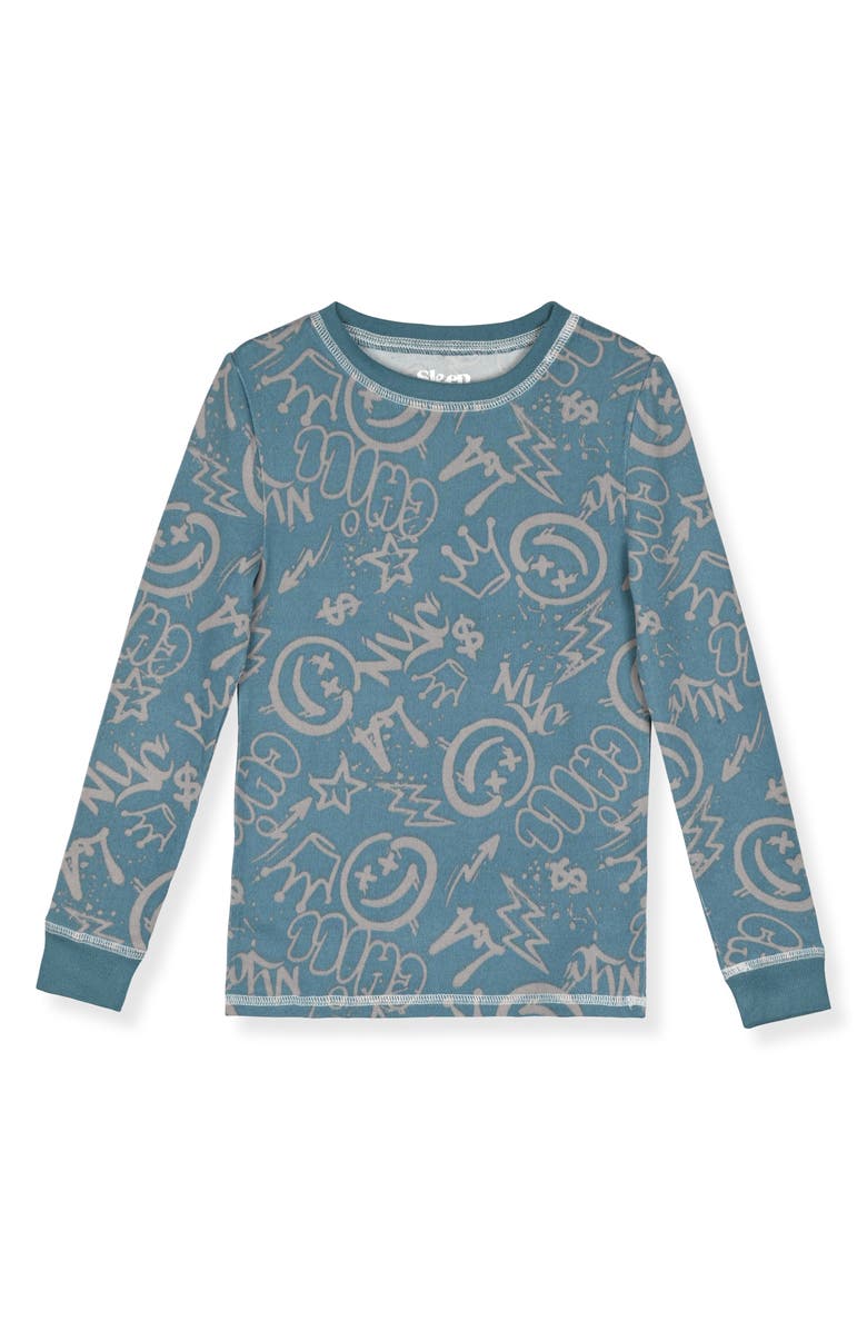 SLEEP ON IT Kids' Supersoft Fitted Two-Piece Pajamas, Alternate, color, Gray