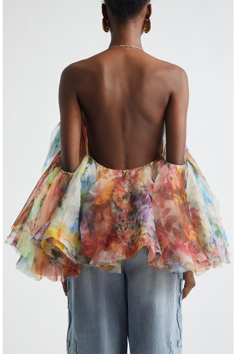 Luna Floral Fanned Halter Top, Alternate, color, SPLICED FLORAL