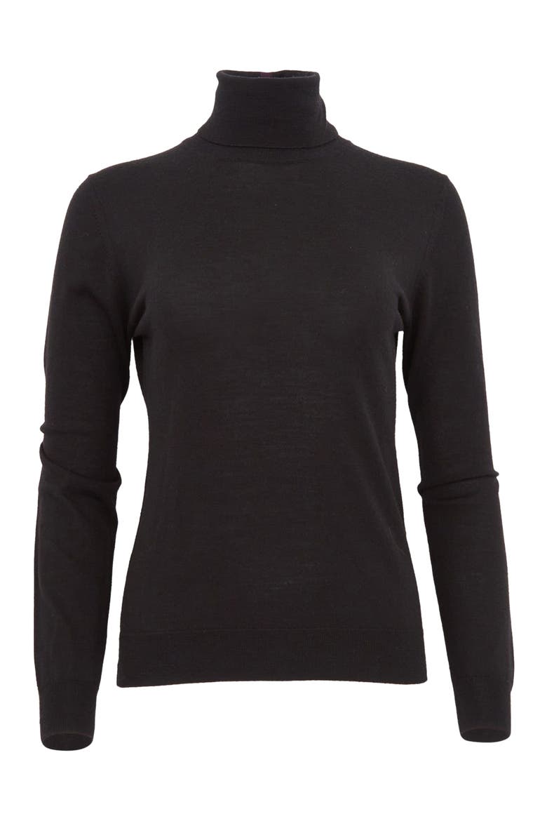 Rona Cashmere Blend Turtleneck Sweater, Main, color, Black