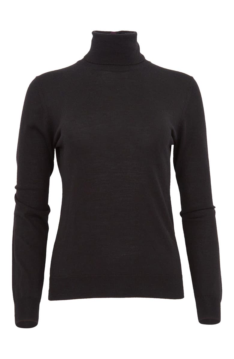 Lords of Harlech Rona Cashmere Blend Turtleneck Sweater, Main, color, Black
