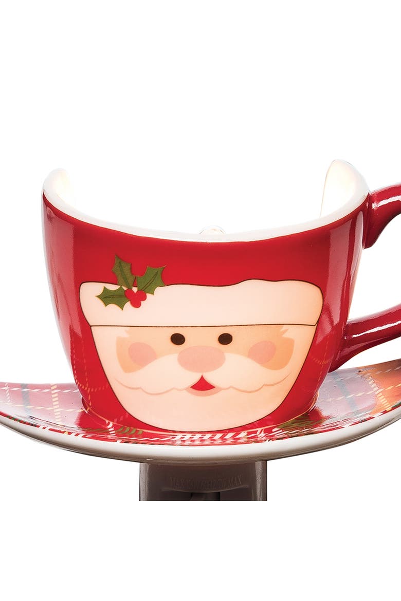 Santa Teacup Nightlight, Alternate, color, Red