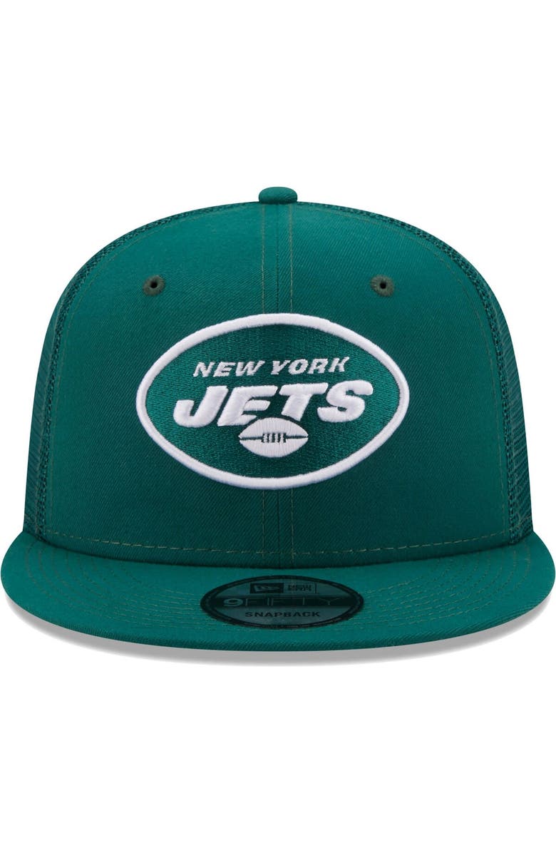 New Era Men's New Era Green New York Jets Classic Trucker 9FIFTY Snapback Hat, Alternate, color, Green
