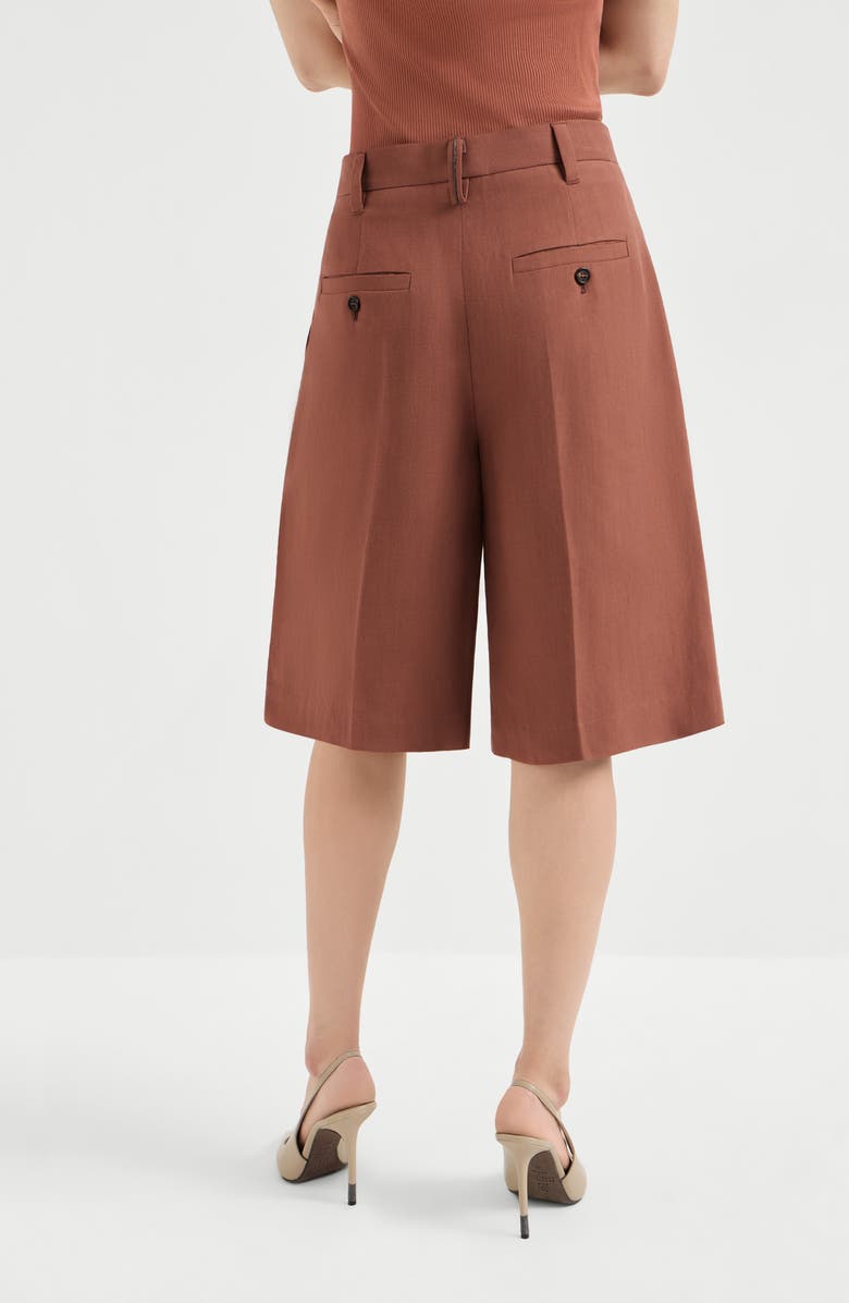 Brunello Cucinelli Sartorial Bermuda shorts, Alternate, color, Orange