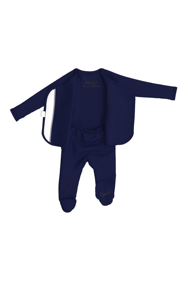 Skin to Skin Girl or Boy Footie, Alternate, color, MIDNIGHT