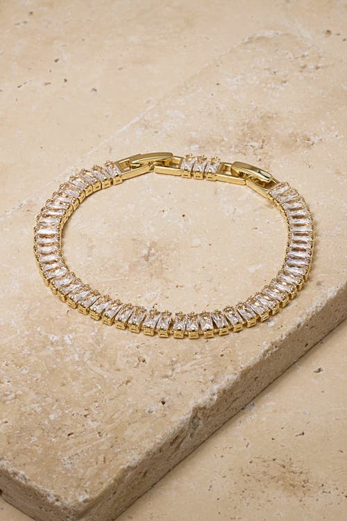 Untamed Petals Polly Tennis Bracelet In Gold