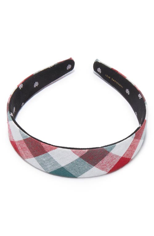 Lele Sadoughi Bessette Gingham Headband In Multi