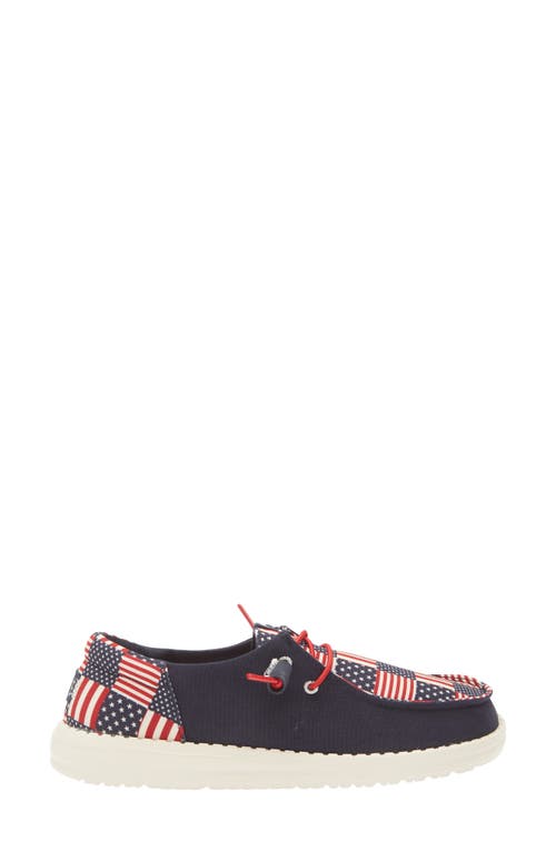 Hey Dude Wendy Funk Americana Slip-on Moc Toe Shoe In Bandana Americana