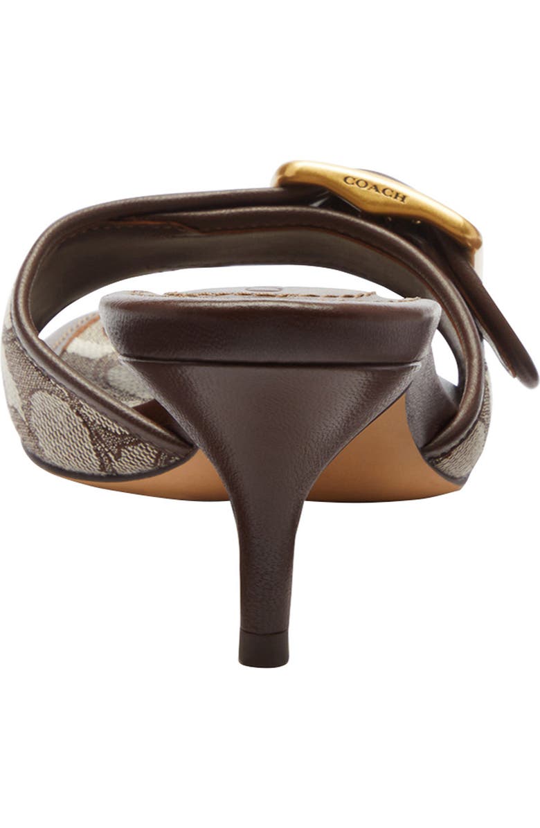 COACH Margot Signature Jacquard Slide Sandal, Alternate, color, Oak/ Maple