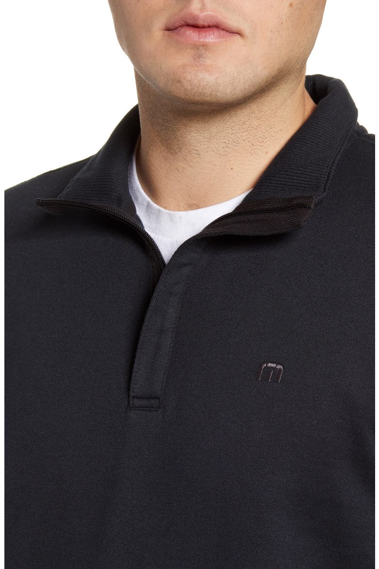 Hideaway Quarter Zip Pullover, Alternate, color, BLACK