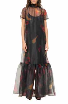 STAUD Calluna Floral Sheer Maxi Dress