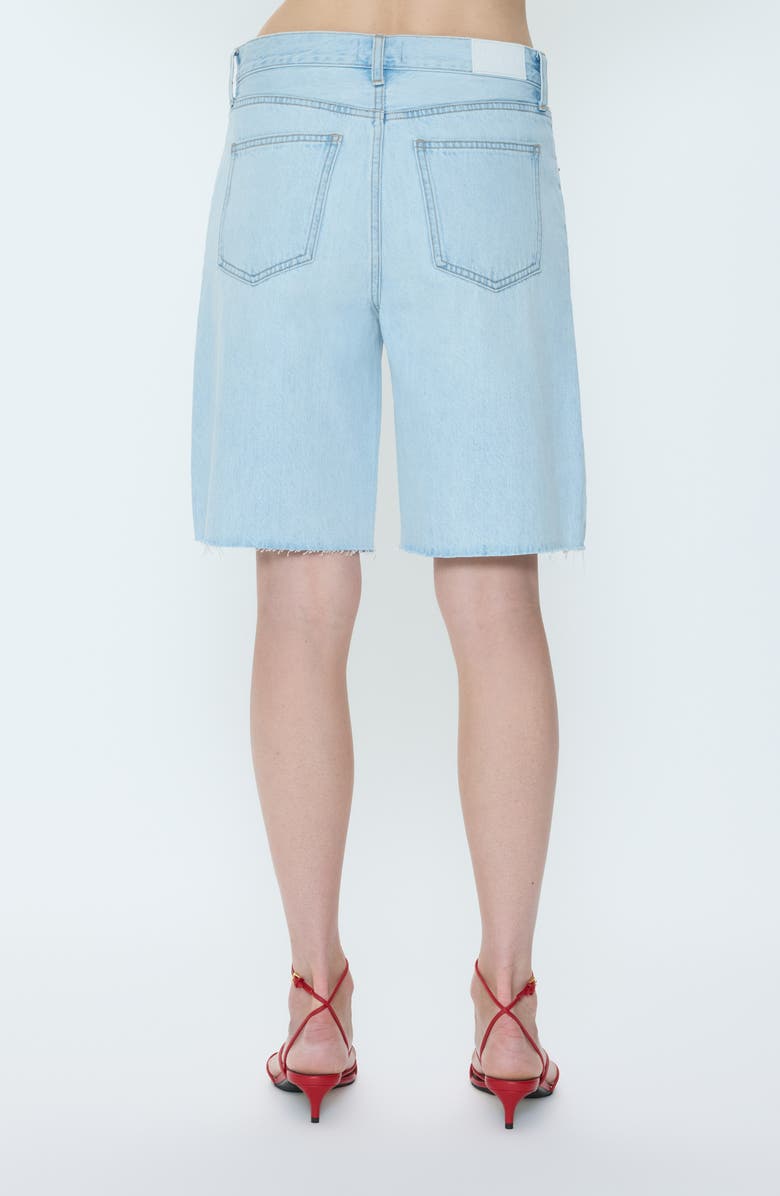 Pistola Nolan Denim Raw Hem Bermuda Shorts, Alternate, color, Postcards Vintage