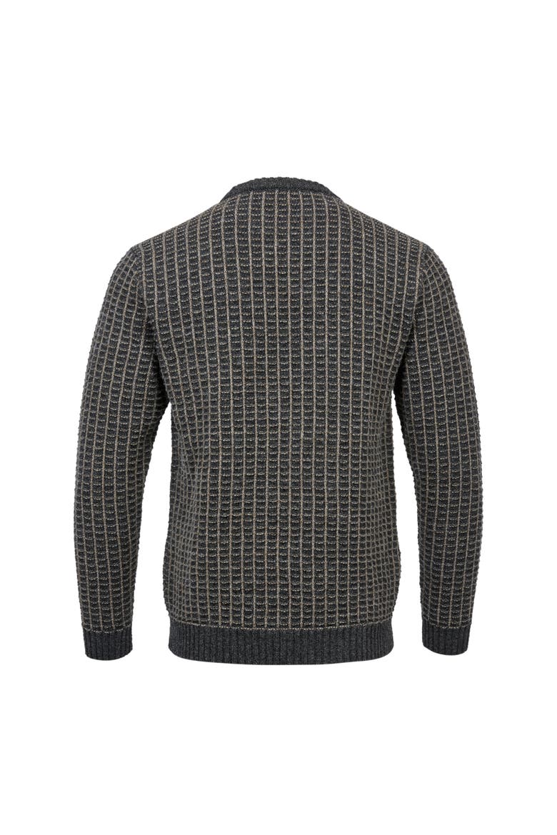 Cont Text Stitch Sweater, Alternate, color, CHARCOAL