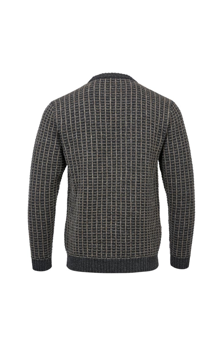 Celtic & Co. Cont Text Stitch Sweater, Alternate, color, Charcoal