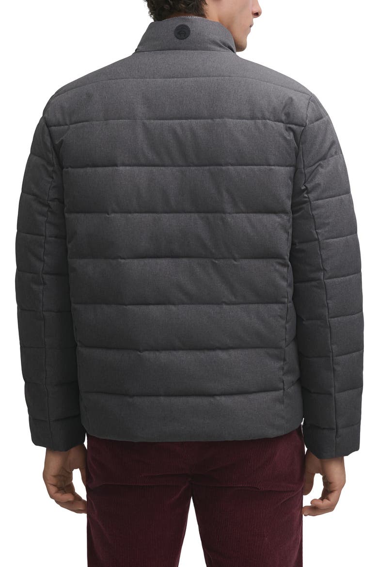 Quilted Stand Collar Jacket, Alternate, color, GRAY MELANGE