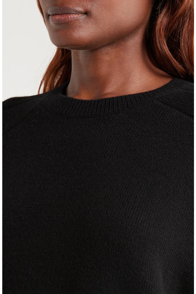 Ines Cashmere & Wool Crewneck Sweater, Alternate, color, BLACK