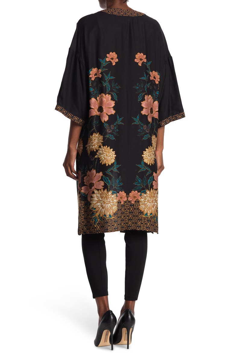 DR2 by Daniel Rainn Floral Border Print Duster, Alternate, color, 