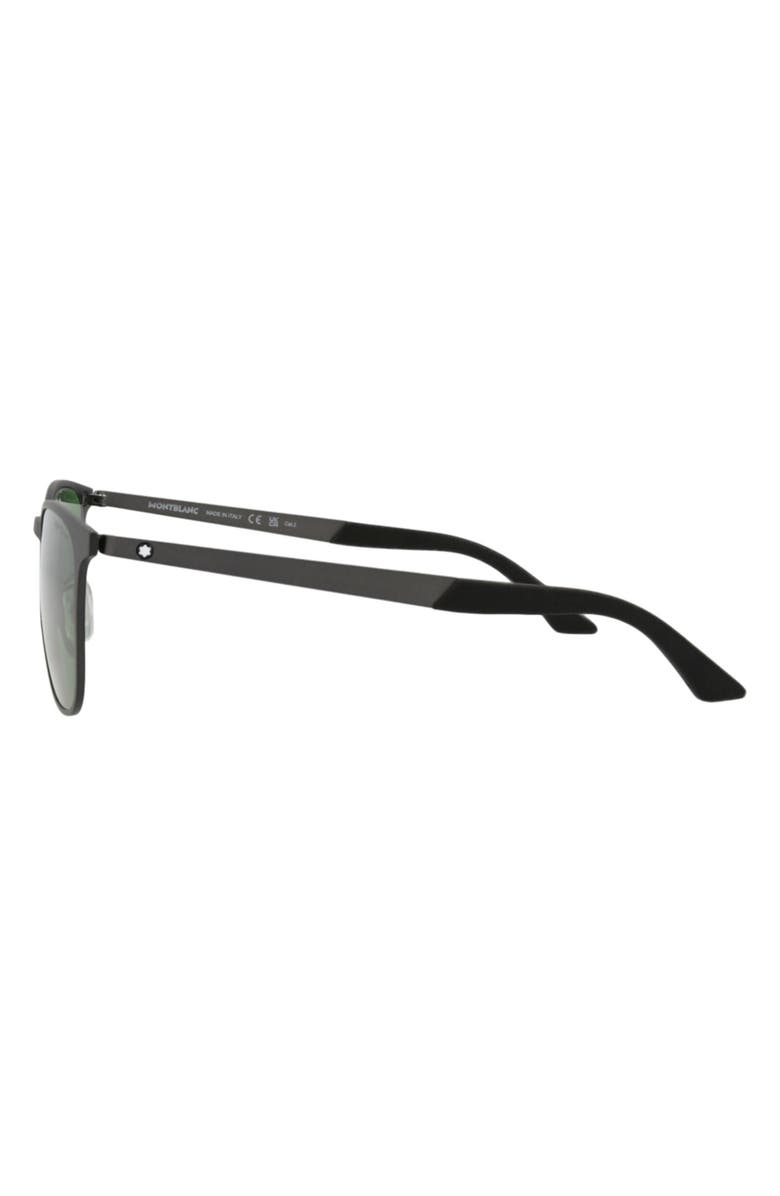 Montblanc 54mm Round Sunglasses, Alternate, color, Ruthenium Green