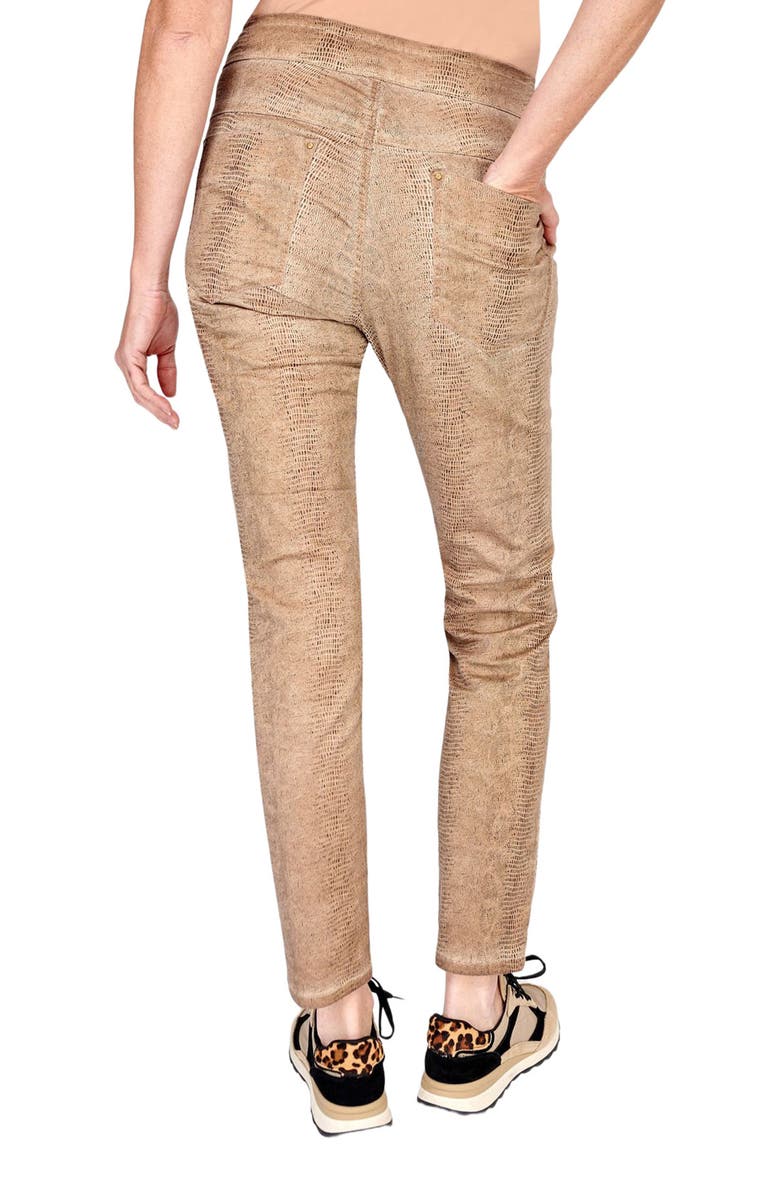 Alembika Serpent print slim-fit stretch jeans, Alternate, color, 