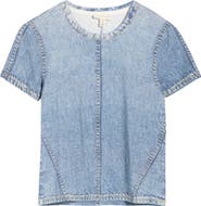 Current/Elliott 3D Printed Jersey Crop T-Shirt