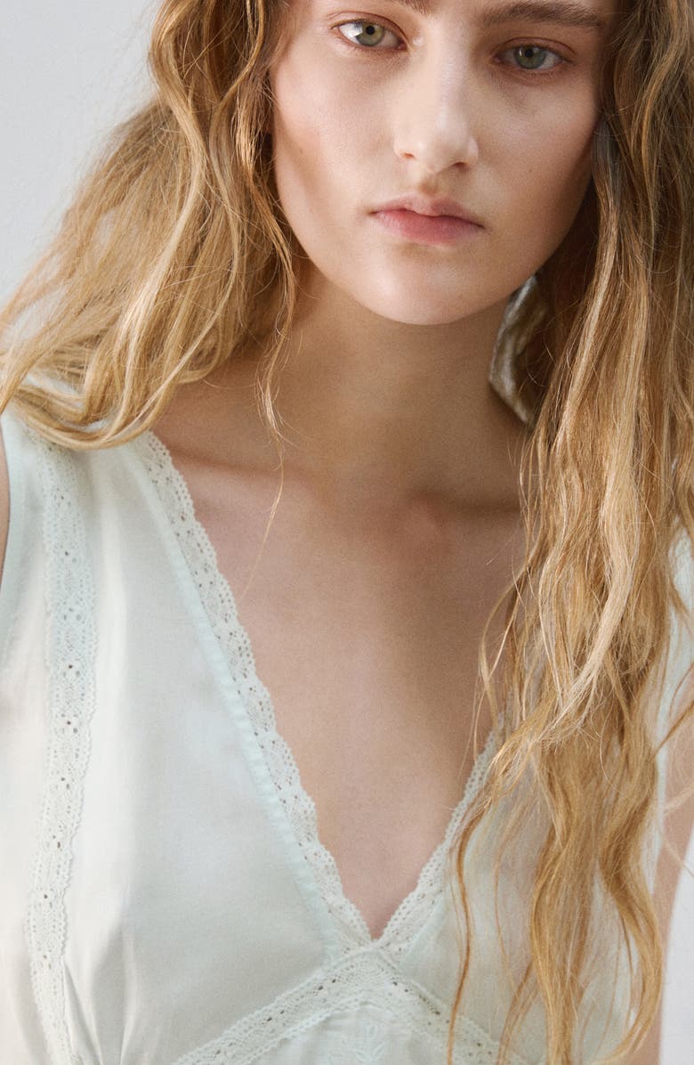 MANGO Lace Detail Nightgown, Alternate, color,