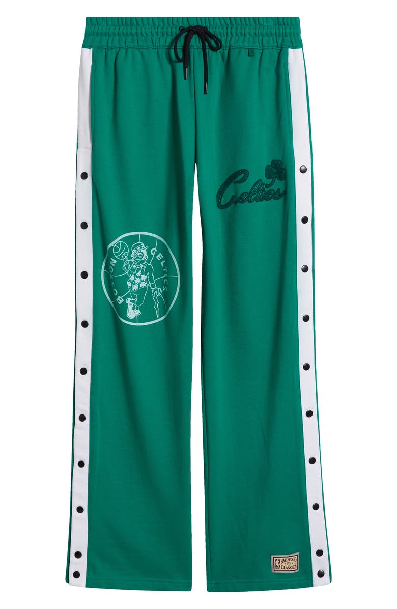 PURPLE BRAND Boston Celtics Snap-Up Cotton Graphic Track Pants, Alternate, color, 