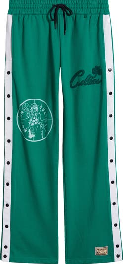PURPLE BRAND Boston Celtics Snap-Up Cotton Graphic Track