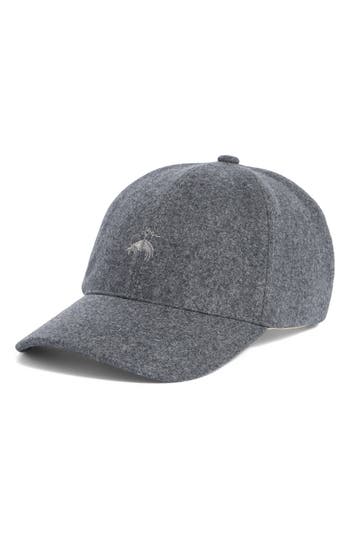 Brooks Brothers Refined Wool Adjustable Baseball Cap In Gray