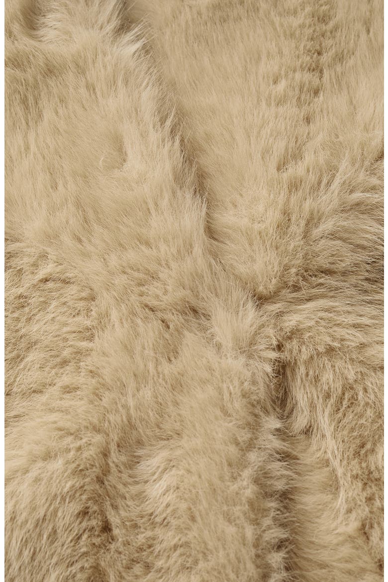 Faux Fur Coat, Alternate, color, BEIGE