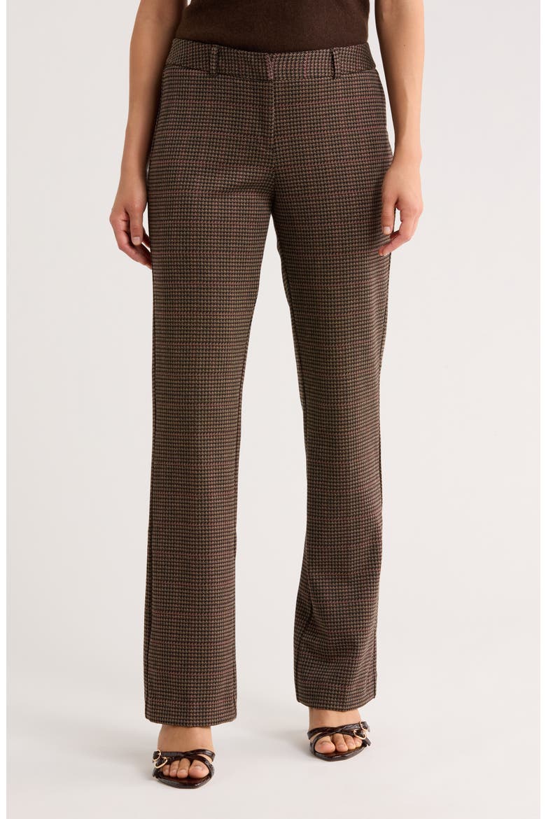 Ari Plaid Pants, Main, color, BLACK/ RED CAMEL