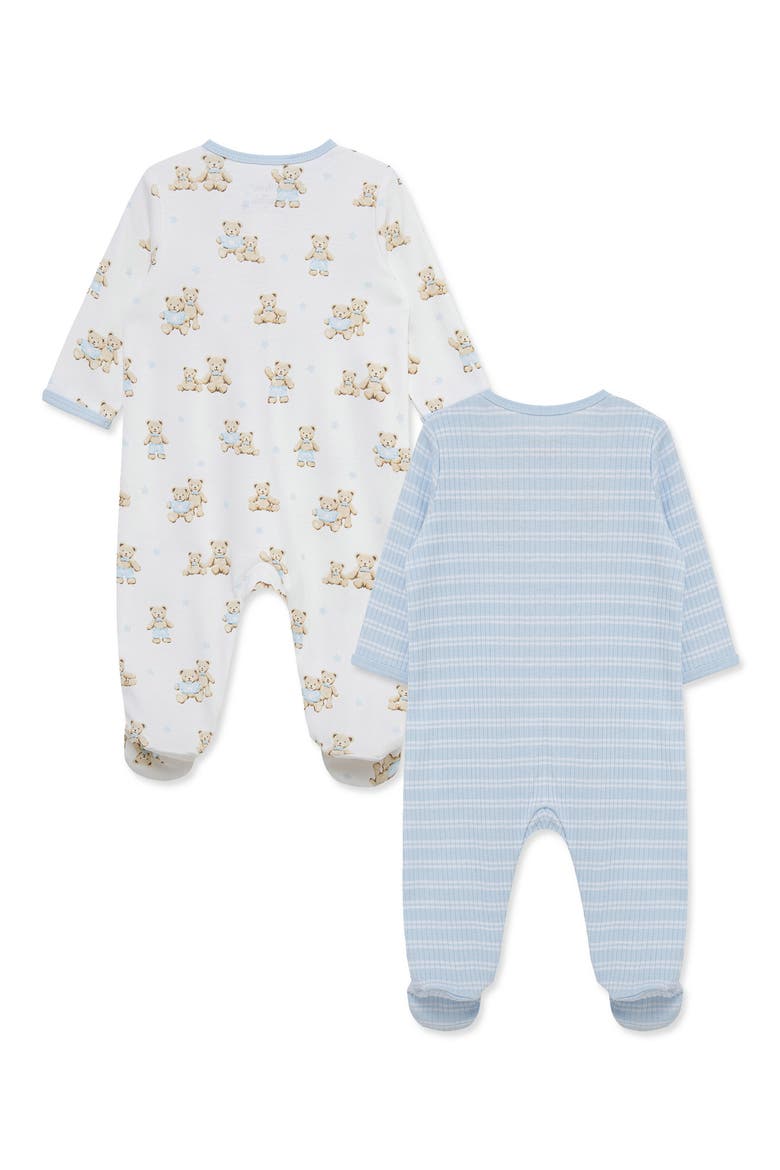 Kids' 2-Pack Bears Footies, Alternate, color, BLUE