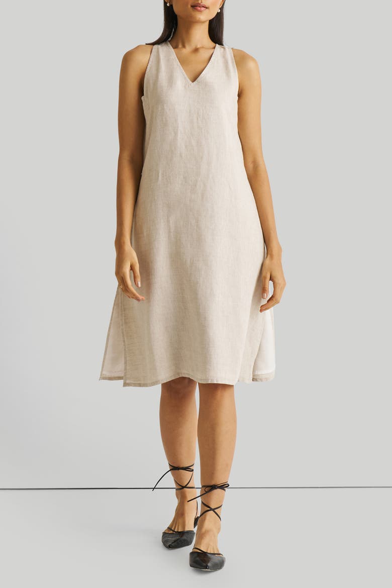 V-Neck Straight Dress, Alternate, color, Off-white