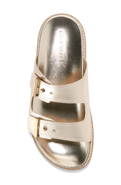 Cole Haan Marisol Sandal In Soft Gold Leather