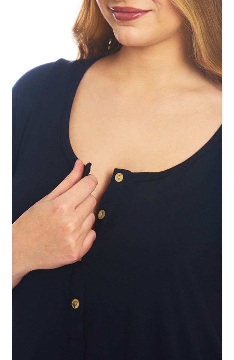 Everly Grey Carolyn During & After 4-Piece Maternity/Nursing Sleep Set for Mom & Baby, Alternate, color, Twinkle Night