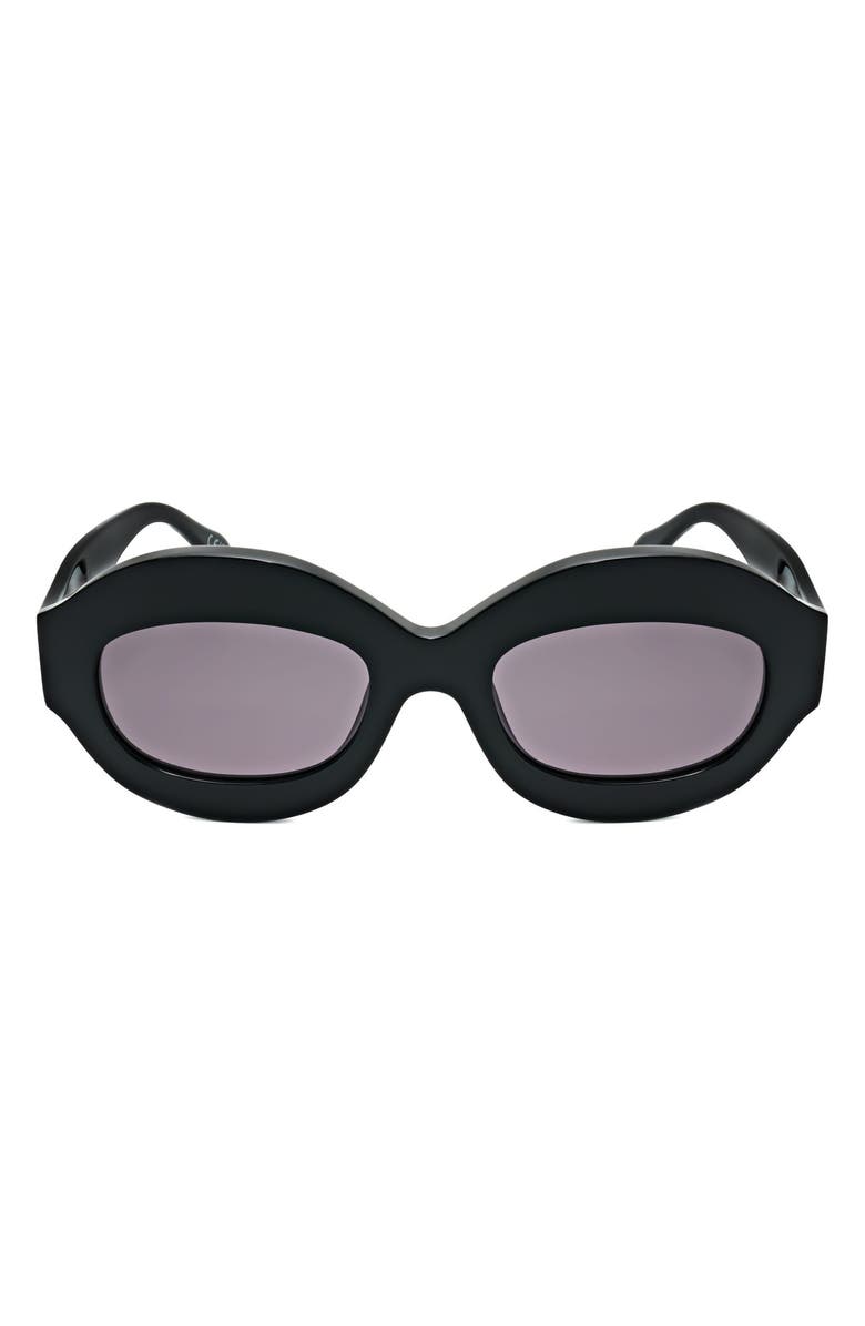 Marni 54mm Round Sunglasses, Main, color, Black / Grey