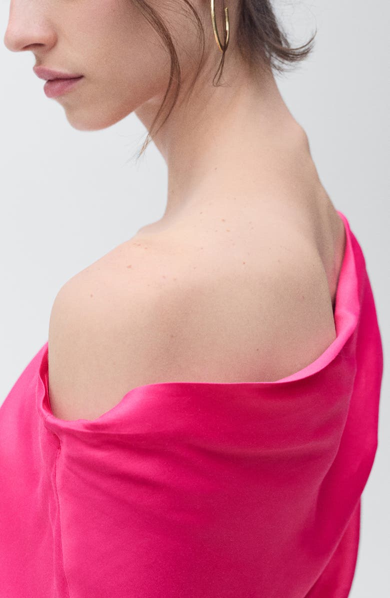 MANGO Off the Shoulder Midi Dress, Alternate, color, 