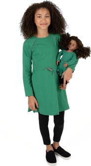 Leveret Girls Bow Tie Dress with Matching Doll Dress