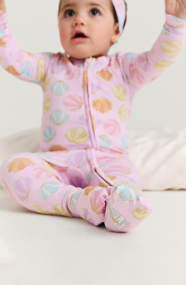 Posh Peanut Printed Convertible Footie, Alternate, color, Pink