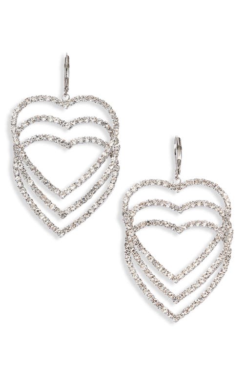Cristabelle Crystal Open Heart Drop Earrings