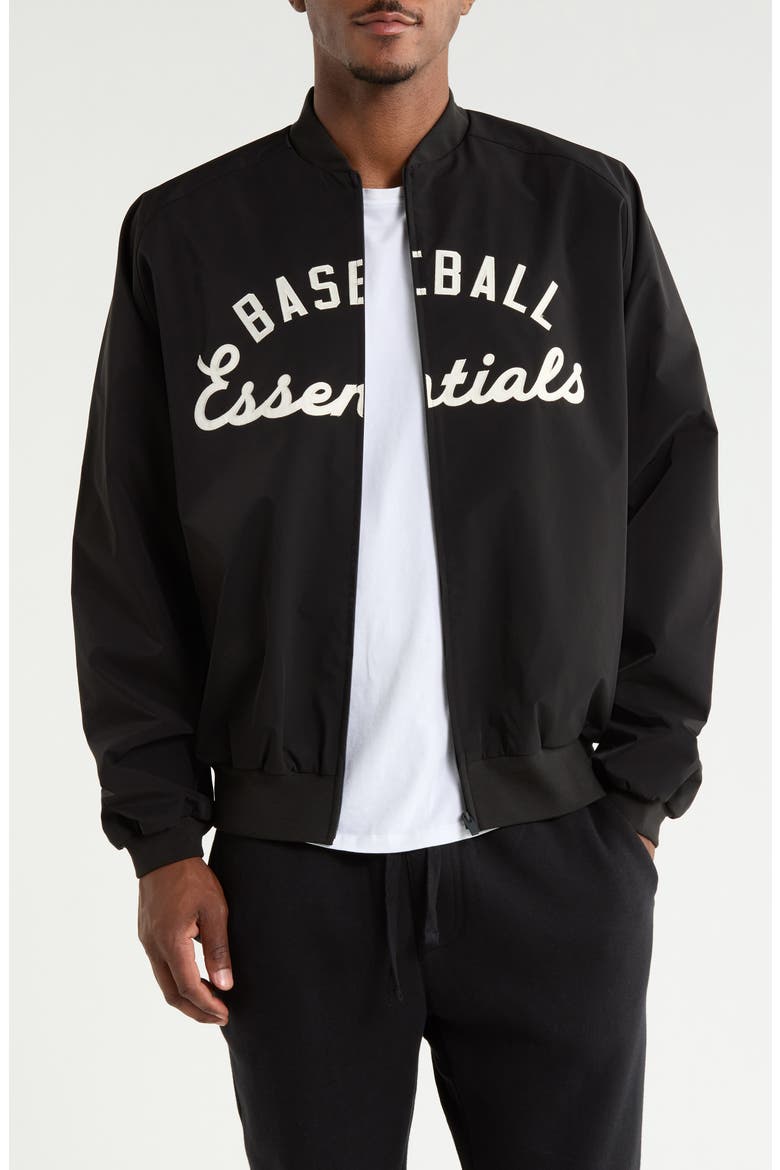 MLB Full Zip Bomber Jacket, Main, color, BLACK