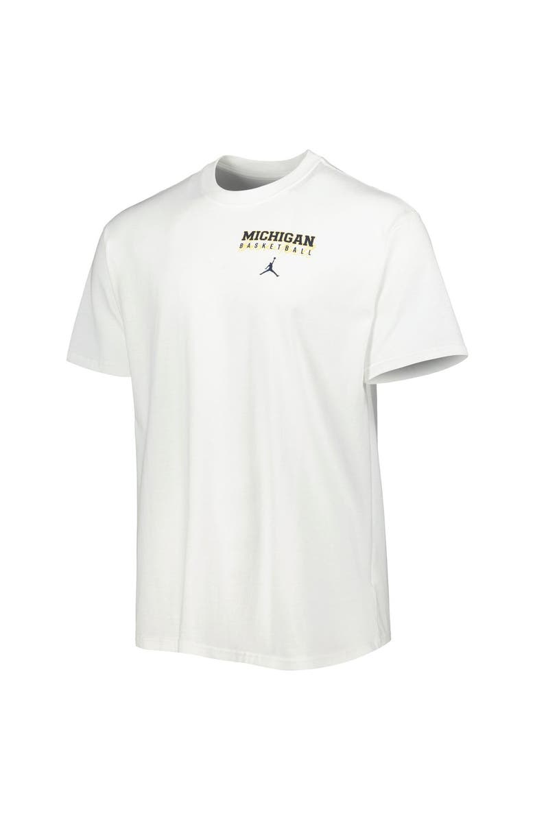 Jordan Brand Men's Jordan Brand White Michigan Wolverines Basketball Movement Max90 T-Shirt, Alternate, color, 
