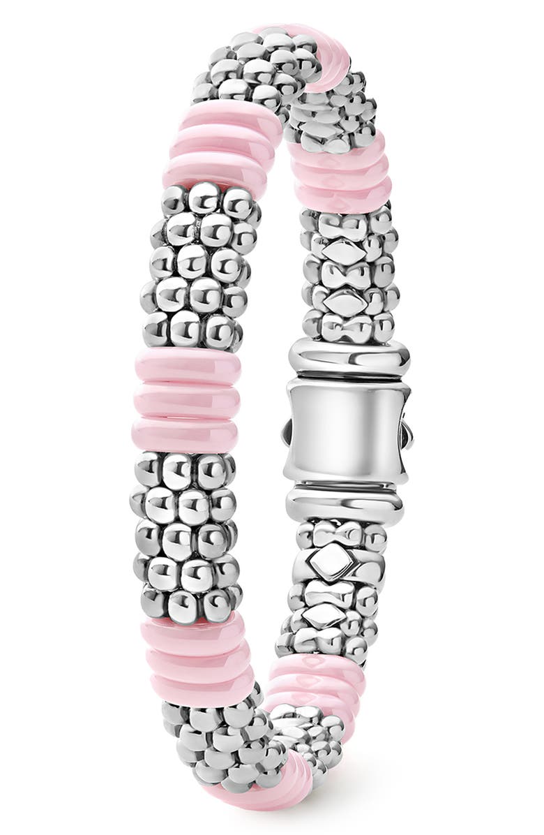 LAGOS Pink Caviar Ceramic Station Bracelet, Alternate, color, Pink