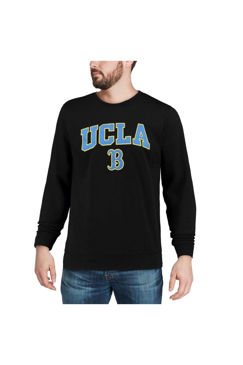 Men's Colosseum Black UCLA Bruins Arch & Logo Crew Neck Sweatshirt, Alternate, color, Black