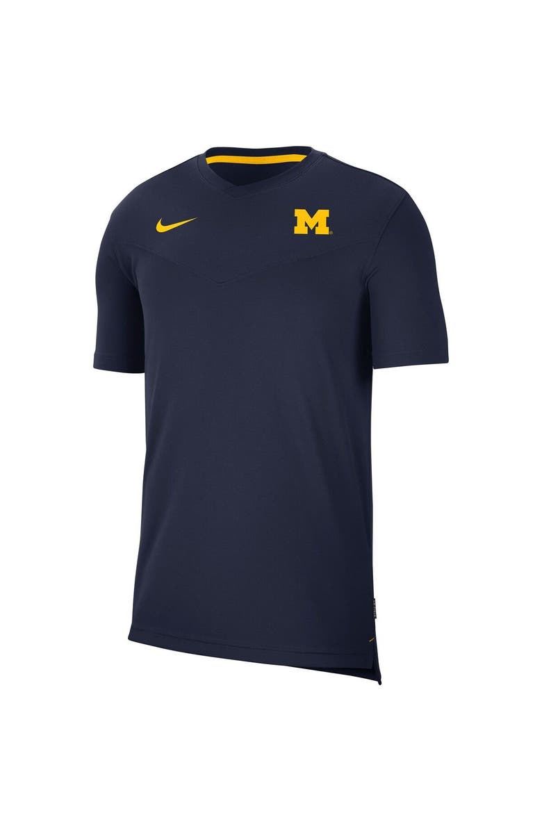 Nike Men's Nike Navy Michigan Wolverines 2022 Coaches UV Performance T-Shirt, Alternate, color, 