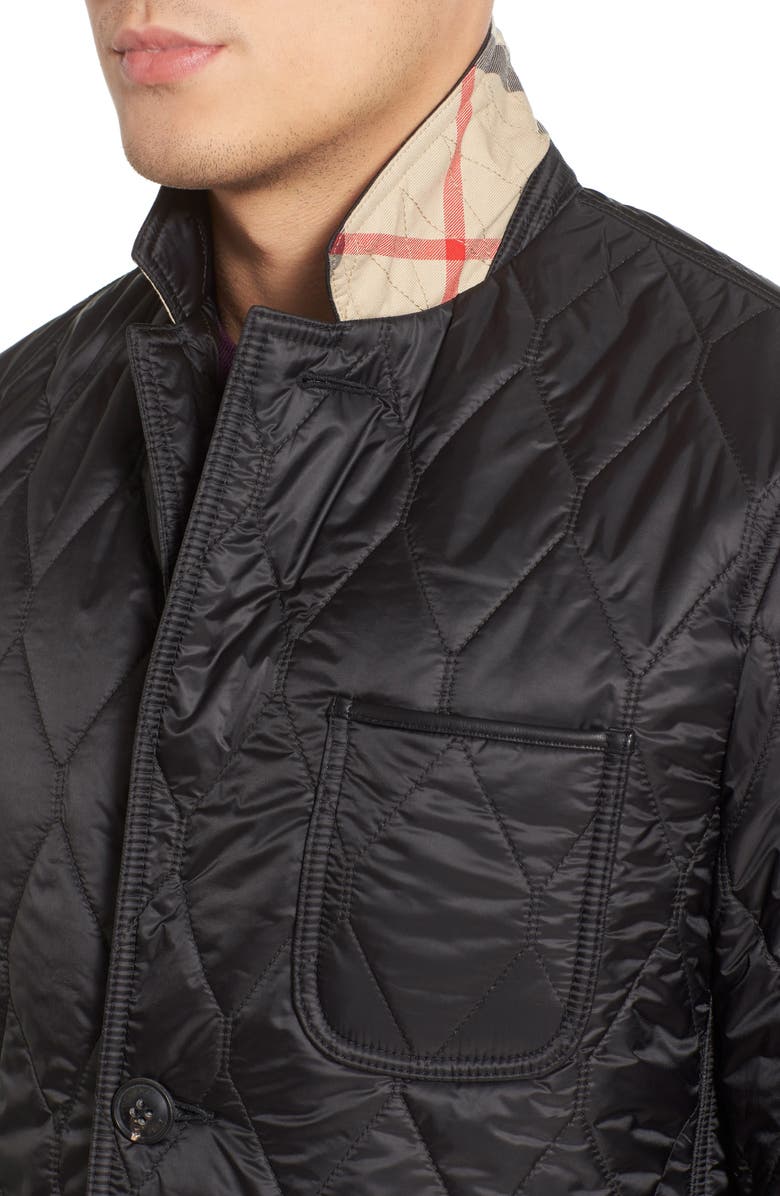 Burberry Gillington Water Resistant Quilted Jacket, Alternate, color, 